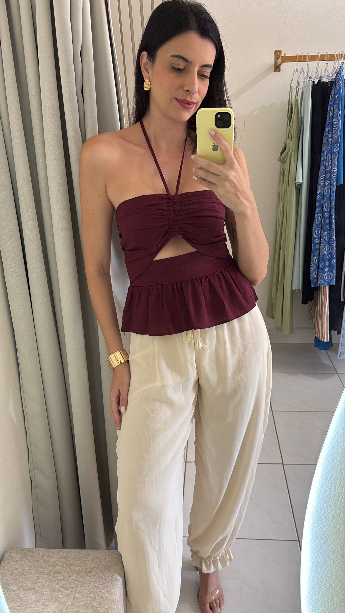 Blusa gule linho