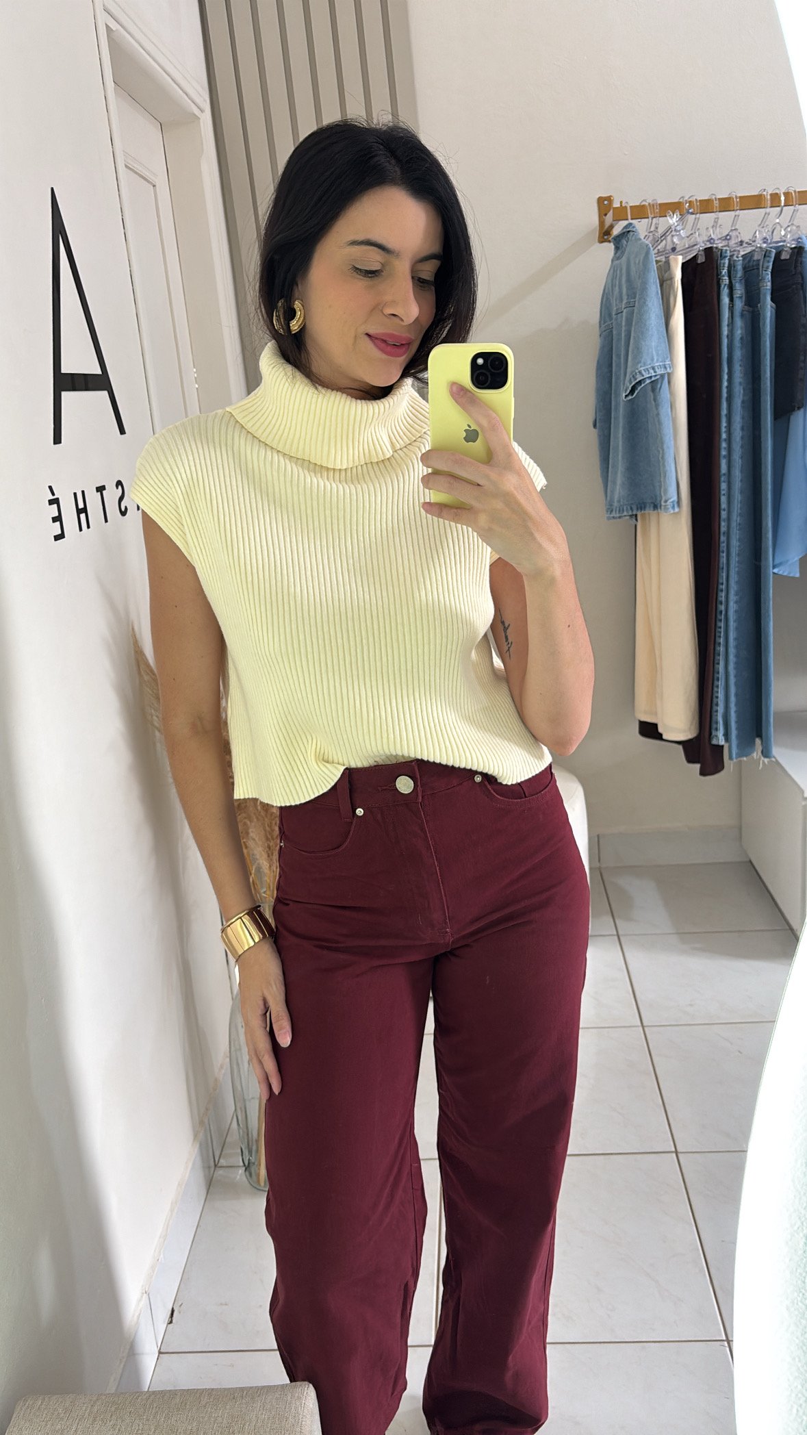 Blusa gola modal