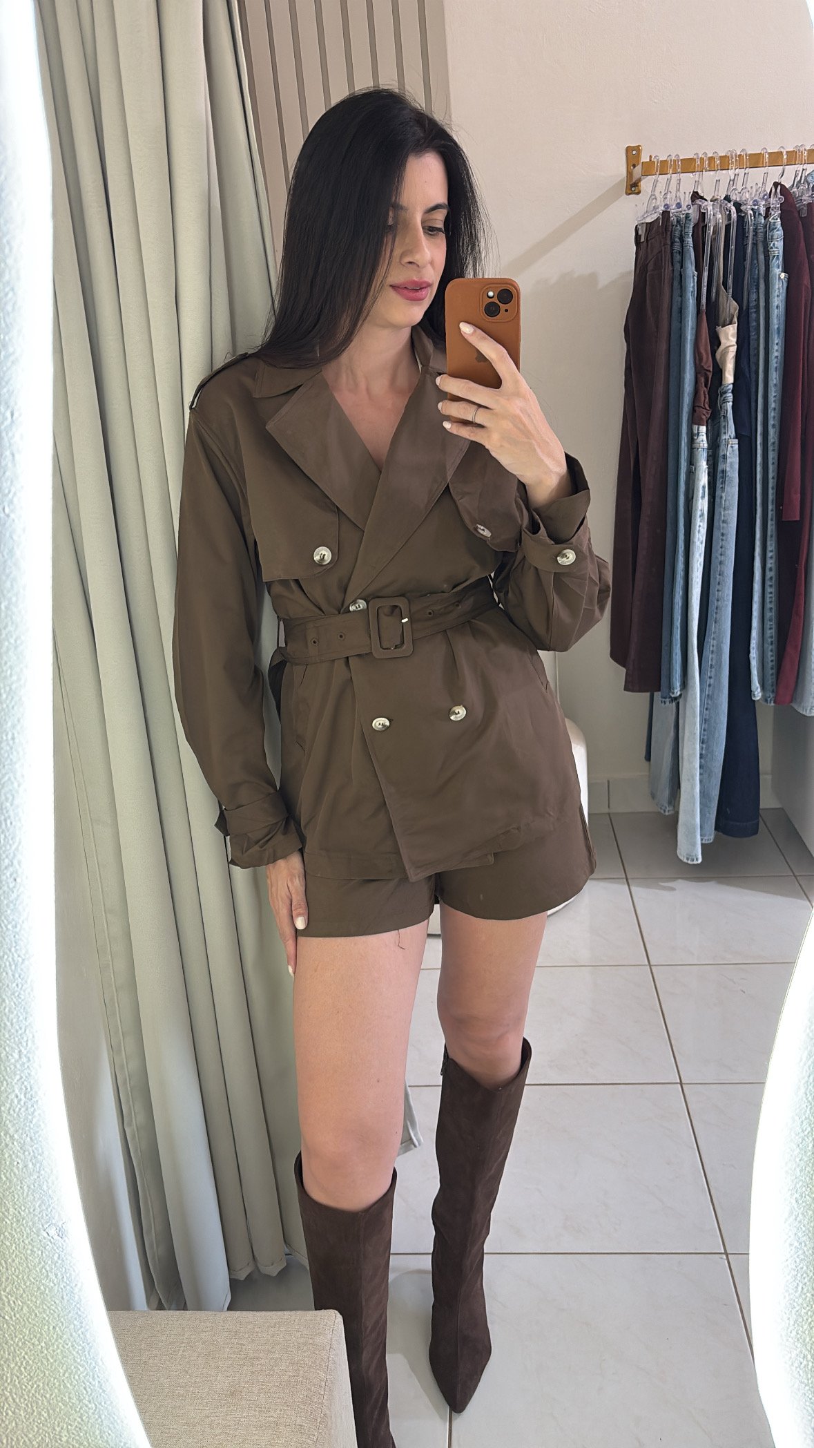 Conjunto trench coat