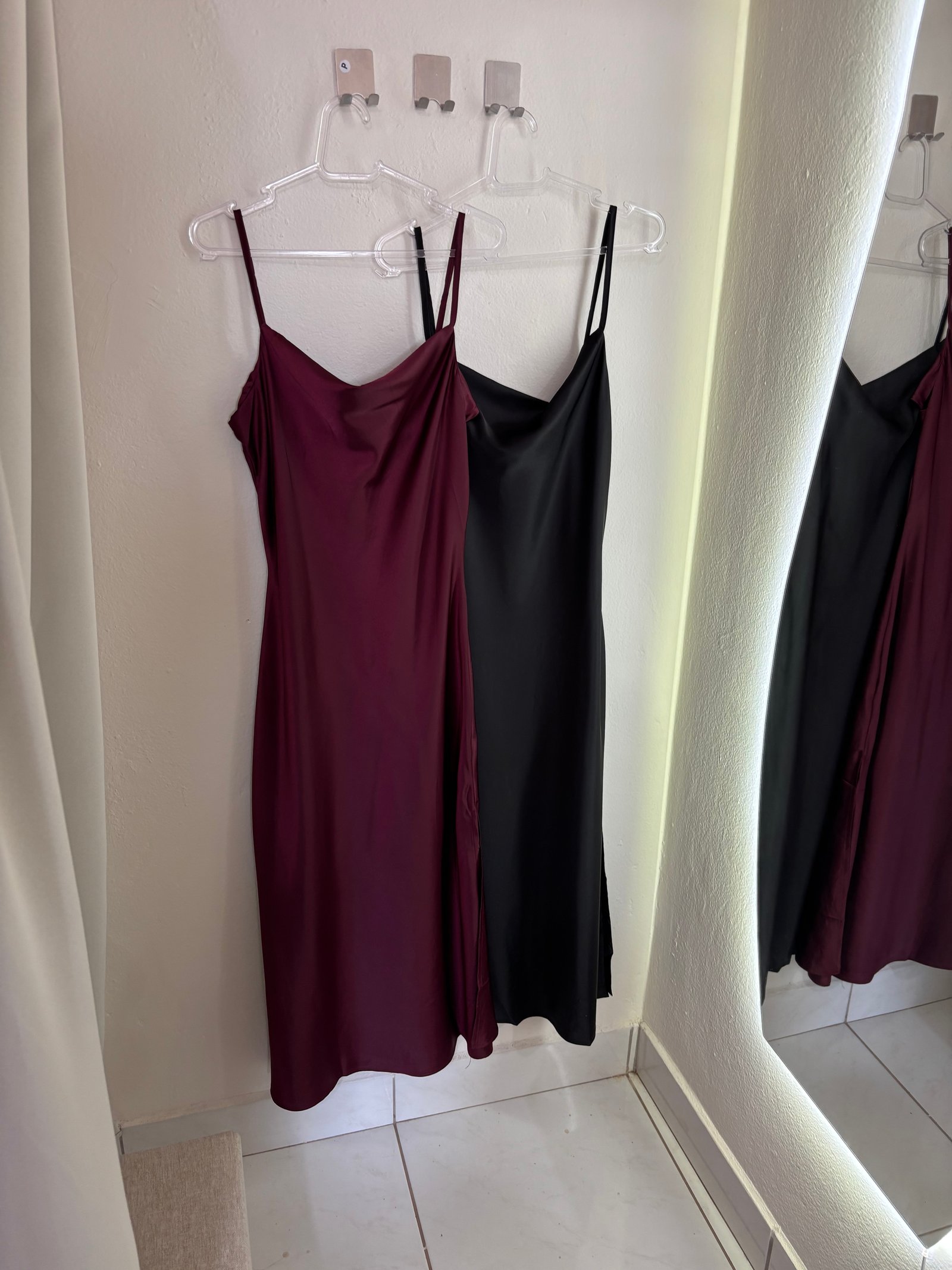 Vestido midi cetim