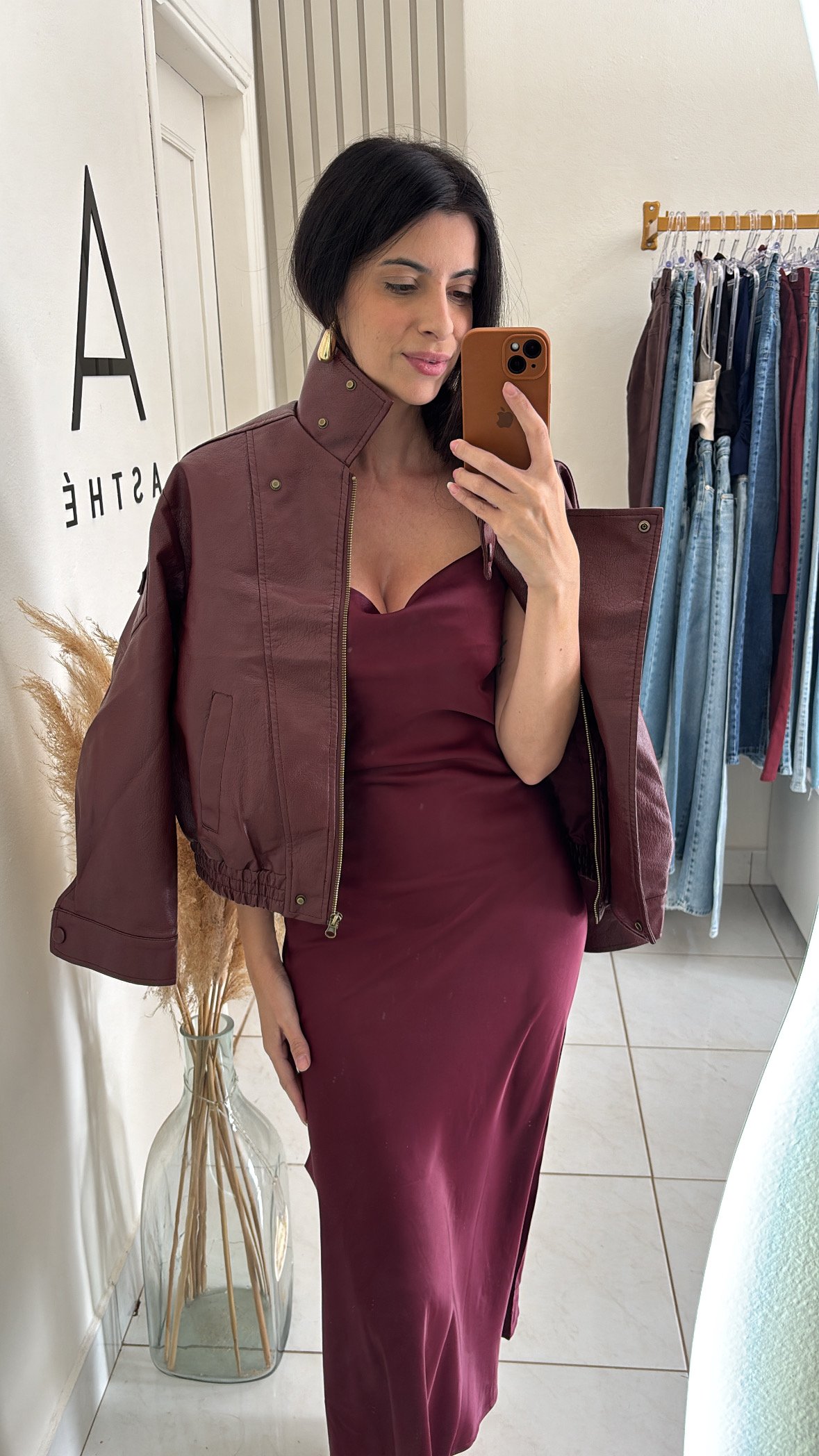 Vestido midi cetim