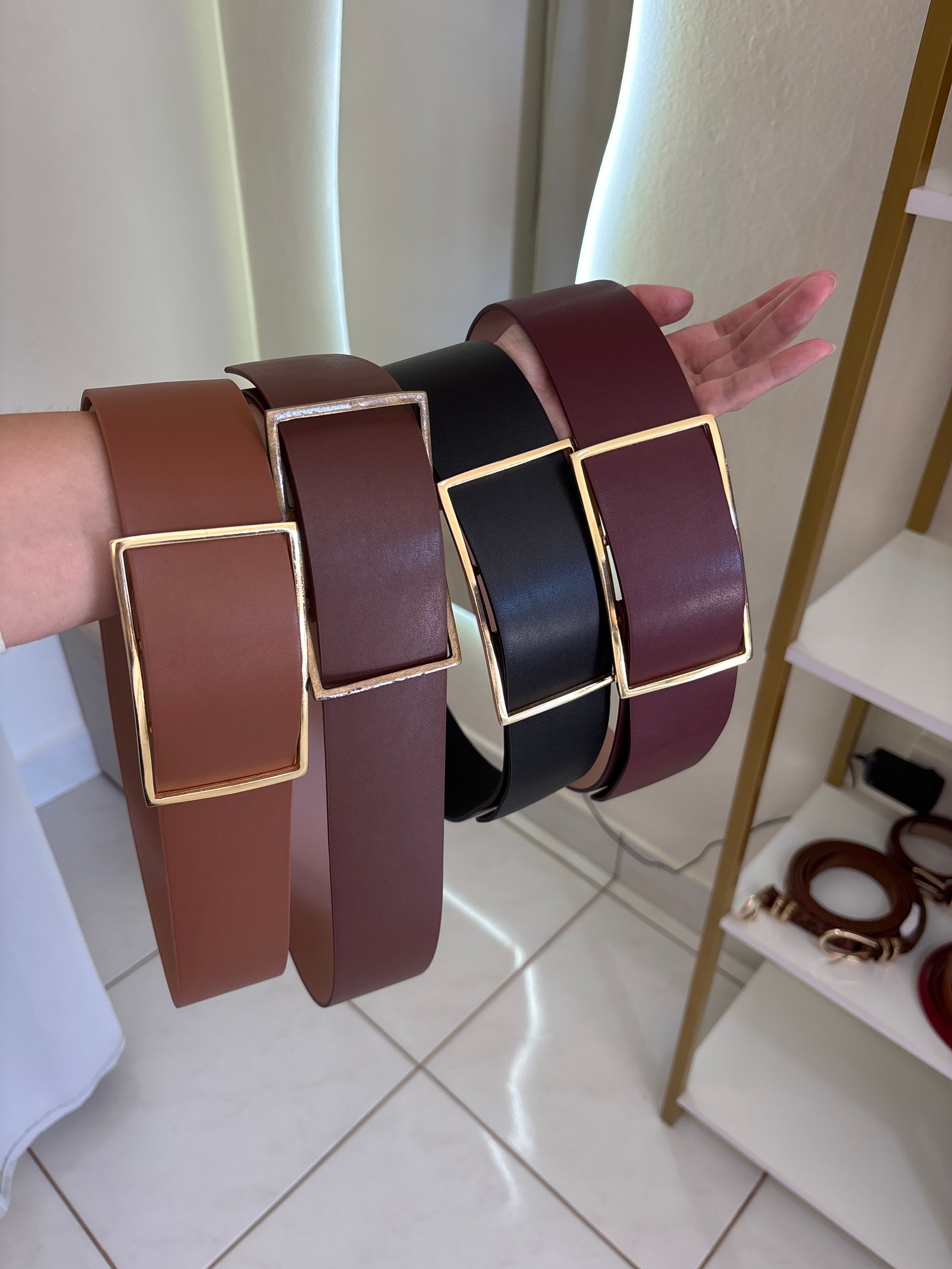Cinto grosso com velcro