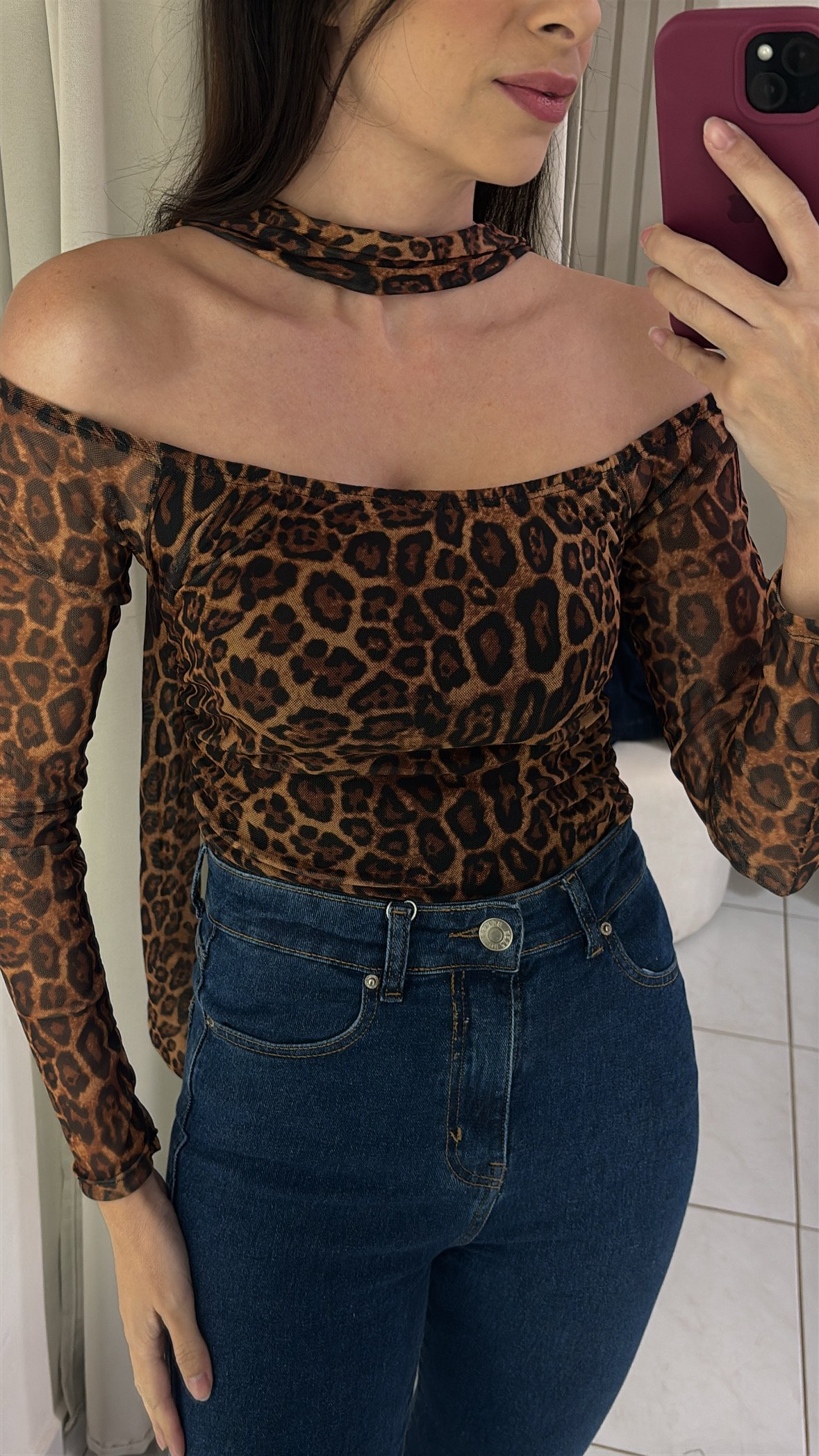 Blusa tule ombro a ombro