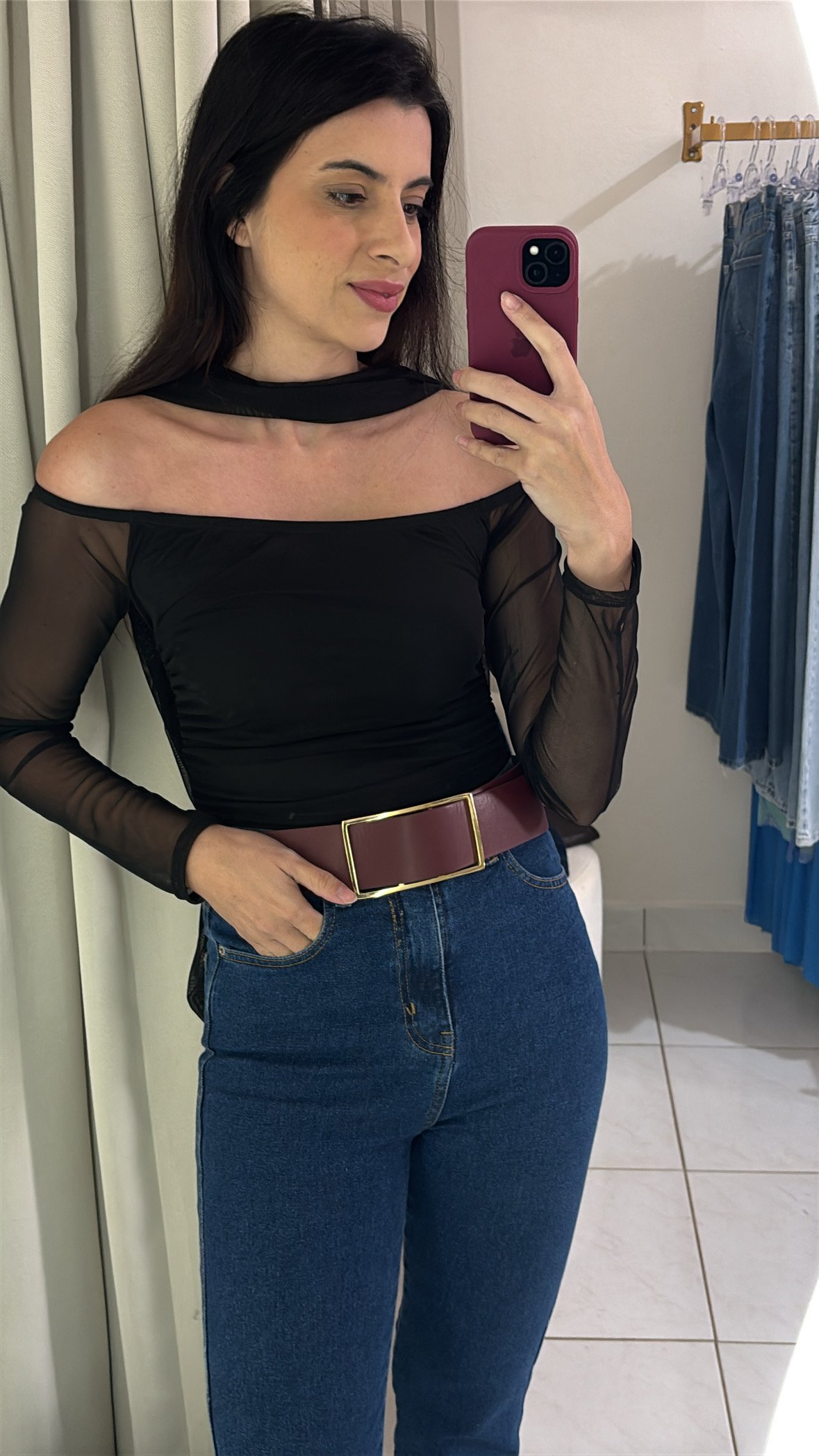 Blusa tule ombro a ombro